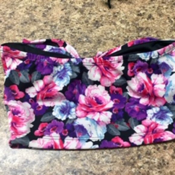 Bow floral crop top bandeau - Picture 3 of 3